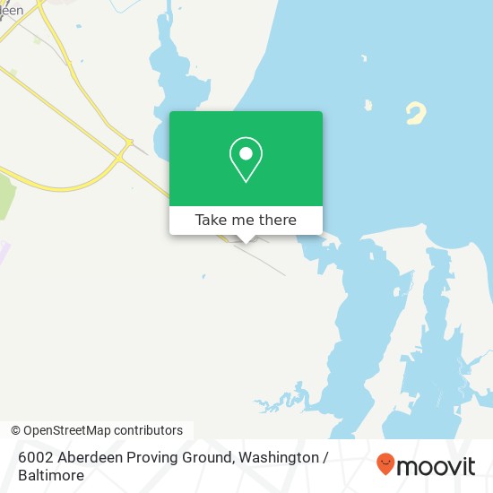 Mapa de 6002 Aberdeen Proving Ground, 6002 Aberdeen Proving Ground, MD 21005, USA