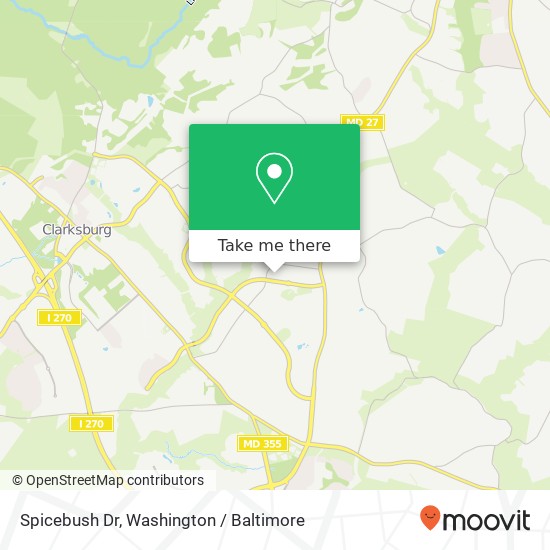 Spicebush Dr, Clarksburg, MD 20871 map