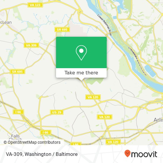 VA-309, Arlington, VA 22207 map
