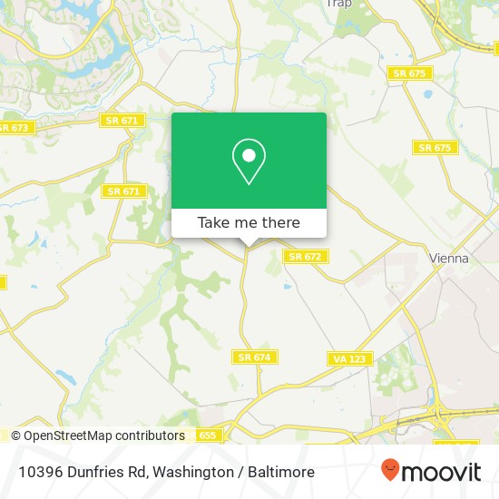 Mapa de 10396 Dunfries Rd, Vienna, VA 22181