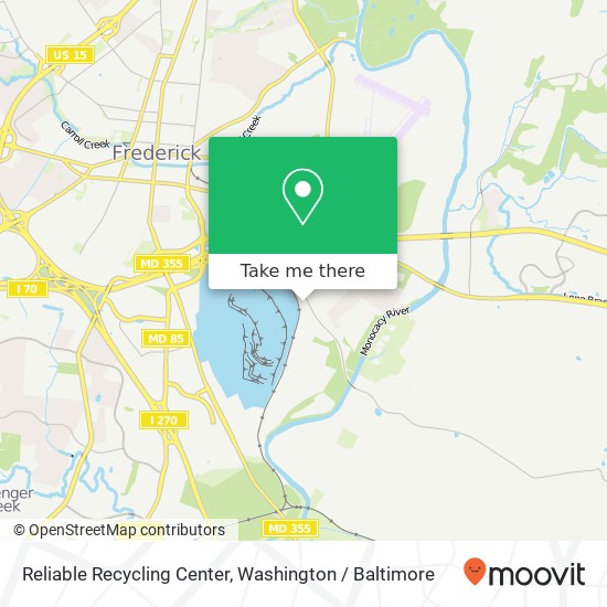 Mapa de Reliable Recycling Center, 8005 Reichs Ford Rd