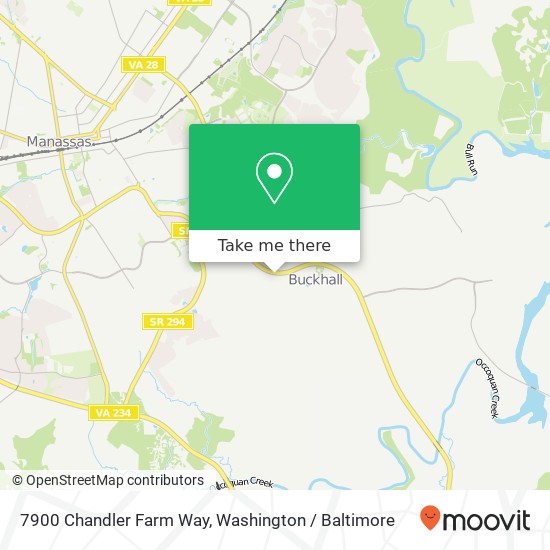 Mapa de 7900 Chandler Farm Way, Manassas, VA 20111