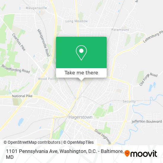 Mapa de 1101 Pennsylvania Ave