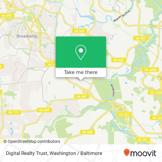 Mapa de Digital Realty Trust, 43915 Devin Shafron Dr