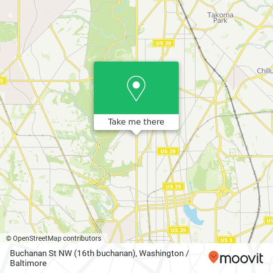 Buchanan St NW (16th buchanan), Washington, DC 20011 map