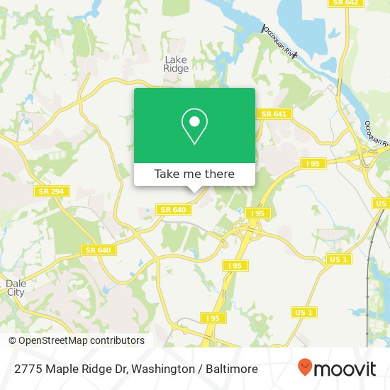 2775 Maple Ridge Dr, Woodbridge, VA 22192 map