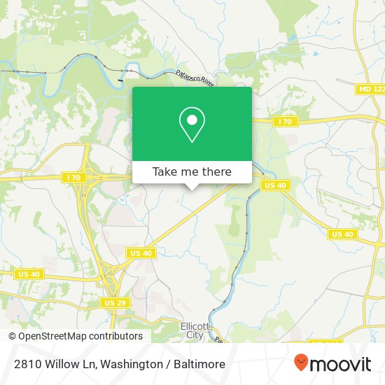 2810 Willow Ln, Ellicott City, MD 21043 map