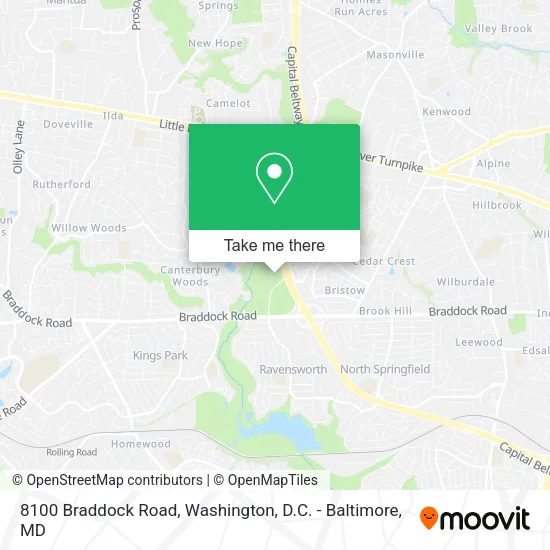 Mapa de 8100 Braddock Road