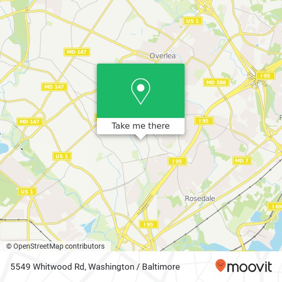 5549 Whitwood Rd, Baltimore, MD 21206 map