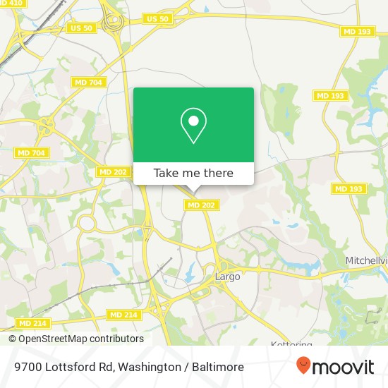 Mapa de 9700 Lottsford Rd, Bowie, MD 20721