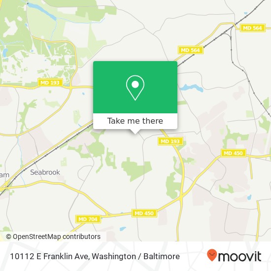 Mapa de 10112 E Franklin Ave, Glenn Dale, MD 20769
