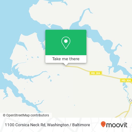 Mapa de 1100 Corsica Neck Rd, Centreville, MD 21617