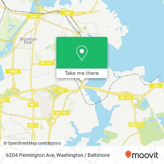 6204 Pennington Ave, Curtis Bay, MD 21226 map
