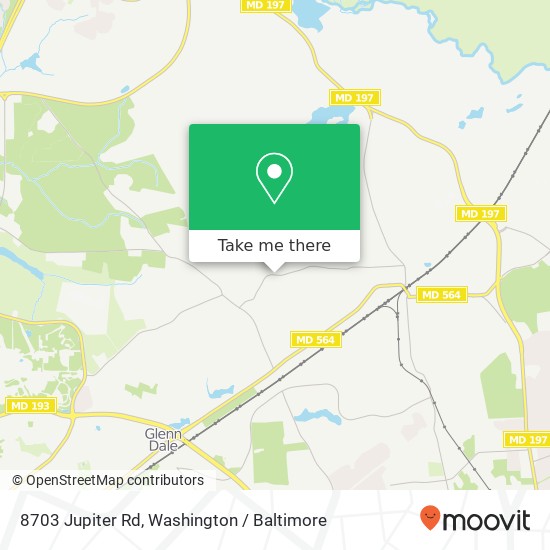 Mapa de 8703 Jupiter Rd, Laurel, MD 20708