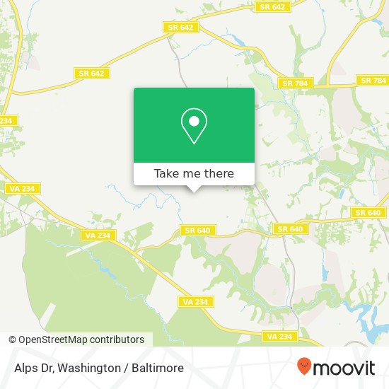 Mapa de Alps Dr, Woodbridge, VA 22193