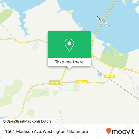 Mapa de 1501 Madison Ave, Cambridge, MD 21613