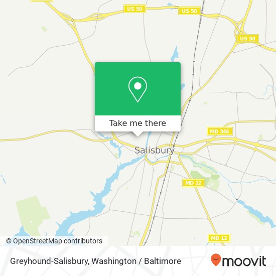 Greyhound-Salisbury map