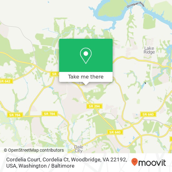 Cordelia Court, Cordelia Ct, Woodbridge, VA 22192, USA map