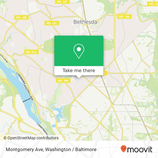 Mapa de Montgomery Ave, Bethesda, MD 20816