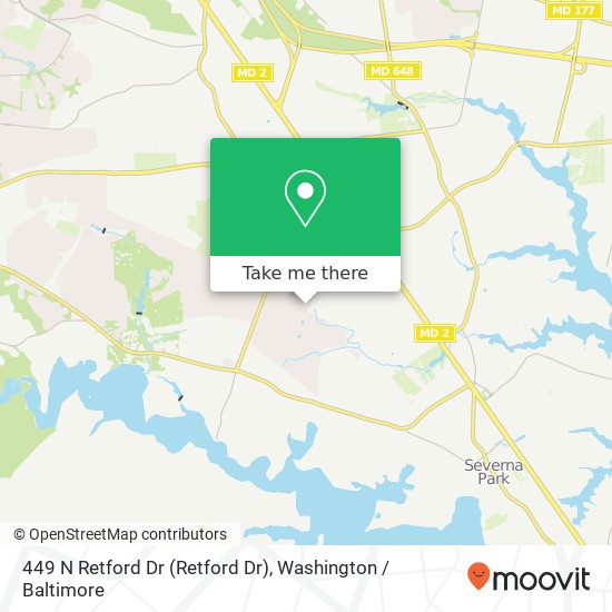 449 N Retford Dr (Retford Dr), Severna Park, MD 21146 map