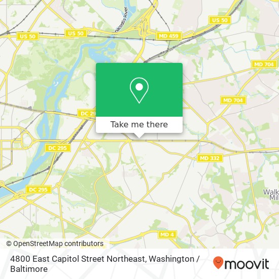 4800 East Capitol Street Northeast, 4800 East Capitol St NE, Washington, DC 20019, USA map