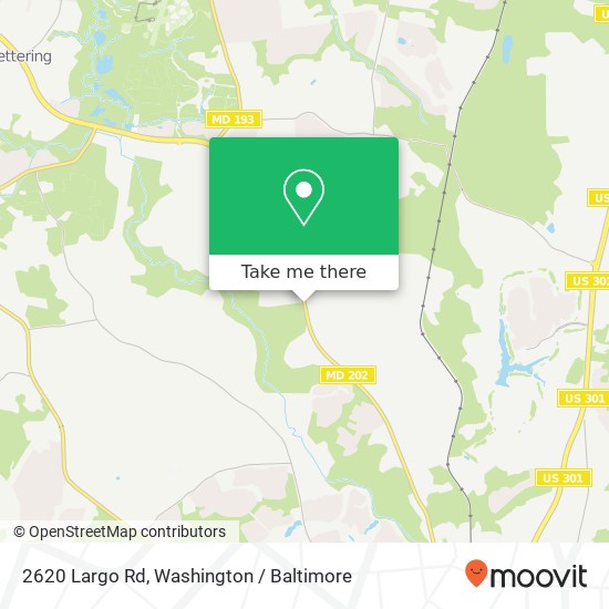 Mapa de 2620 Largo Rd, Upper Marlboro, MD 20772