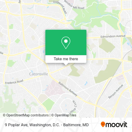 Mapa de 9 Poplar Ave