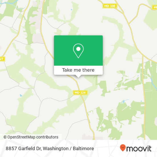 Mapa de 8857 Garfield Dr, Gaithersburg, MD 20882