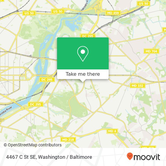 Mapa de 4467 C St SE, Washington, DC 20019