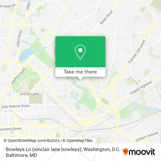 Bowleys Ln (sinclair lane bowleys) map