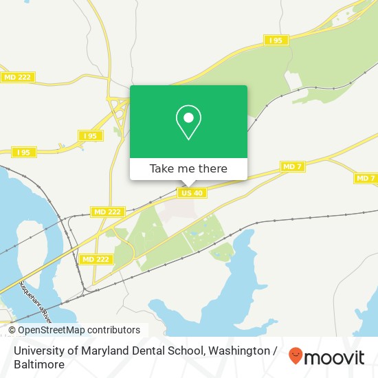 University of Maryland Dental School, 4863 Pulaski Hwy map