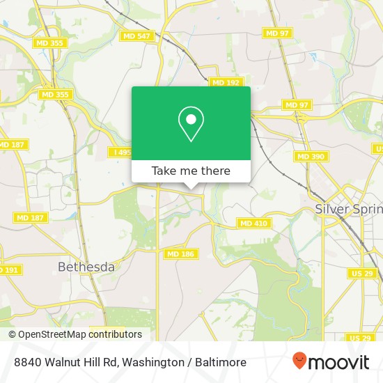 8840 Walnut Hill Rd, Chevy Chase, MD 20815 map