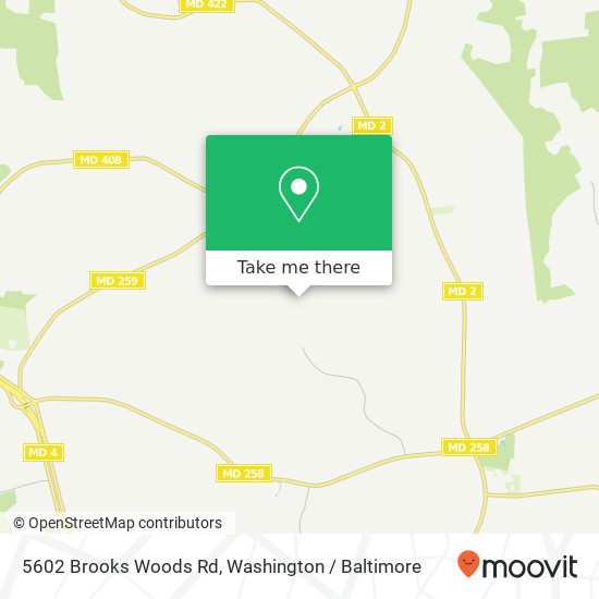 Mapa de 5602 Brooks Woods Rd, Lothian, MD 20711