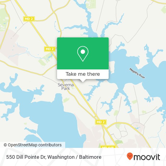 Mapa de 550 Dill Pointe Dr, Severna Park, MD 21146