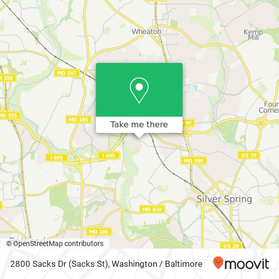 2800 Sacks Dr (Sacks St), Silver Spring, MD 20910 map