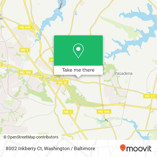 Mapa de 8002 Inkberry Ct, Pasadena, MD 21122