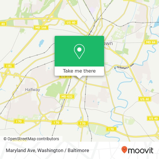 Maryland Ave, Hagerstown, MD 21740 map