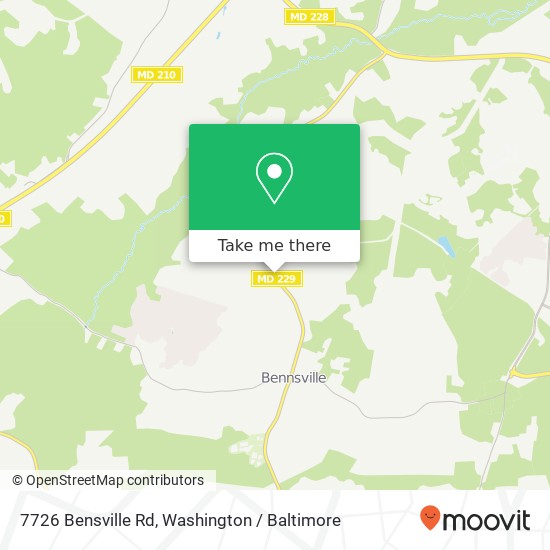 Mapa de 7726 Bensville Rd, Waldorf, MD 20603