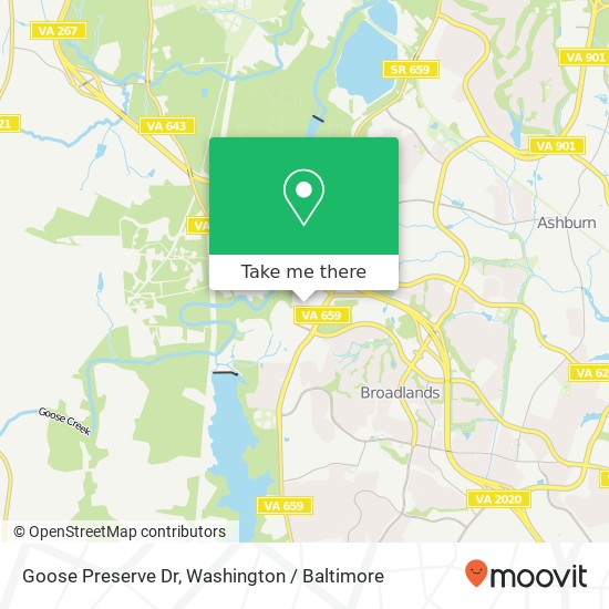 Mapa de Goose Preserve Dr, Ashburn, VA 20148