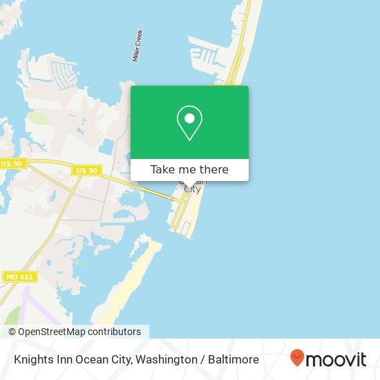 Knights Inn Ocean City map