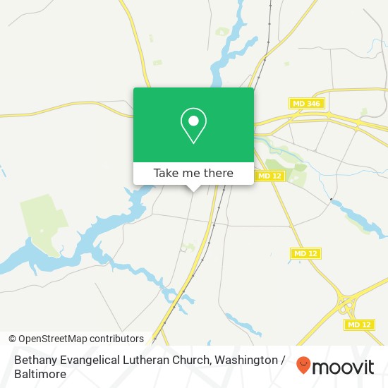 Mapa de Bethany Evangelical Lutheran Church