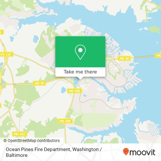 Ocean Pines Fire Department map