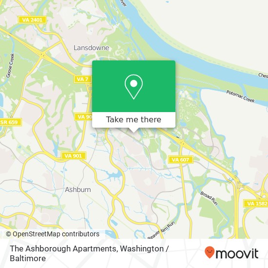 The Ashborough Apartments map