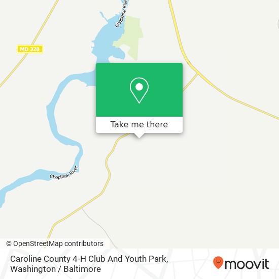 Caroline County 4-H Club And Youth Park map