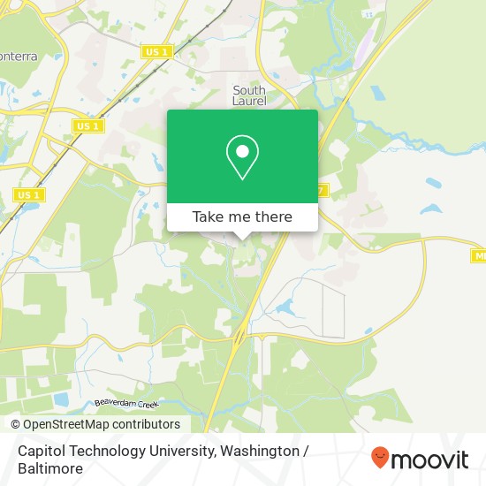 Capitol Technology University map