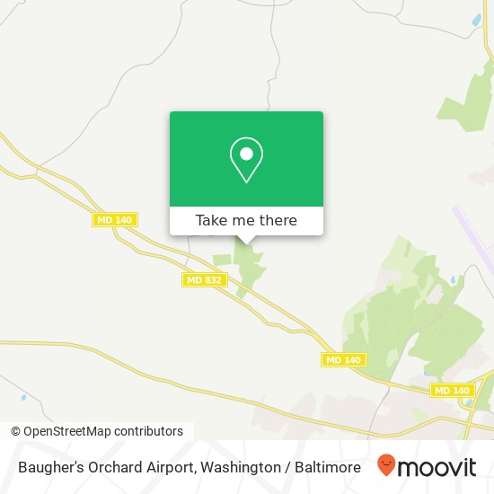 Baugher's Orchard Airport map