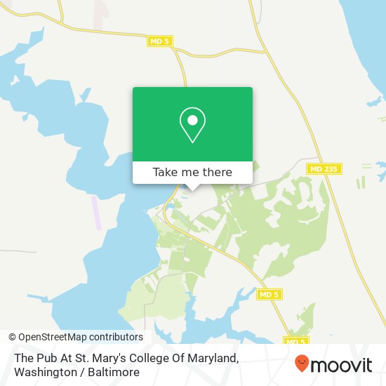 Mapa de The Pub At St. Mary's College Of Maryland