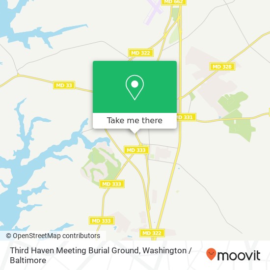 Third Haven Meeting Burial Ground map
