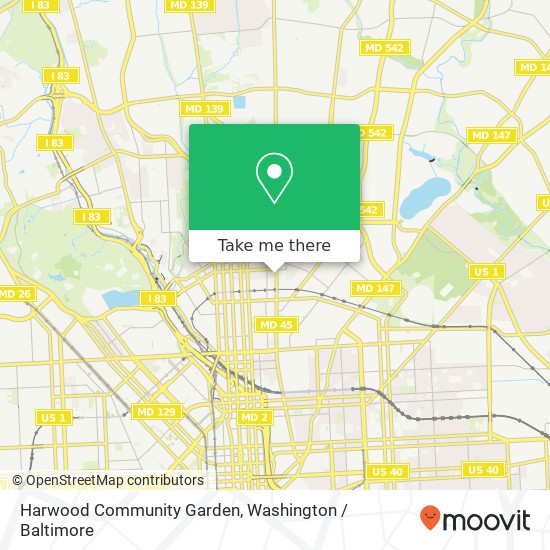 Harwood Community Garden map