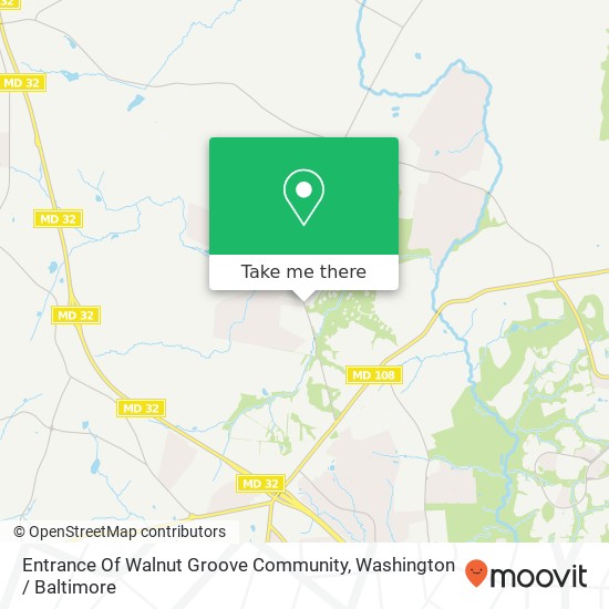 Entrance Of Walnut Groove Community map